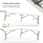 VINGLI 6 feet Plastic Folding Bench, Portable in/Outdoor Picnic Party Camping - Image 4
