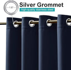 NICETOWN Waterproof Outdoor Curtain W66 x L95 inch, Stainless Grommet Sunlight - Image 2