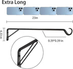 2 Pack Extra Long 23 Inch Heavy-Duty Rust-Resistant Solid Steel Plant Hangers - Image 2