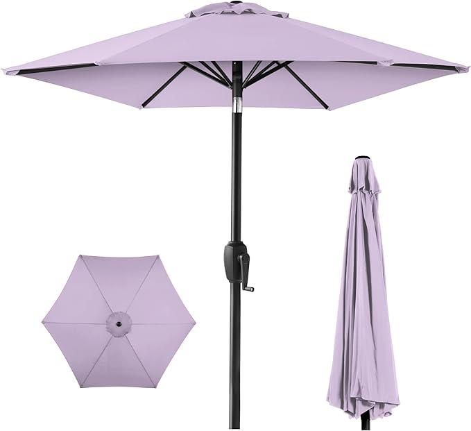 Best Choice Products 7.5ft Heavy-Duty Round Outdoor Market Table Patio Umbrella by BestChoiceProducts