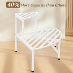 Corner Plant Stand Outdoor Metal, 2 Tier Heavy Duty Ladder Plant Shelf Indoor - Image 4