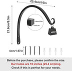 Gtongoko 2 Pack 10 Inch Plant Hangers Outdoor Metal, Plant Hooks - Image 2