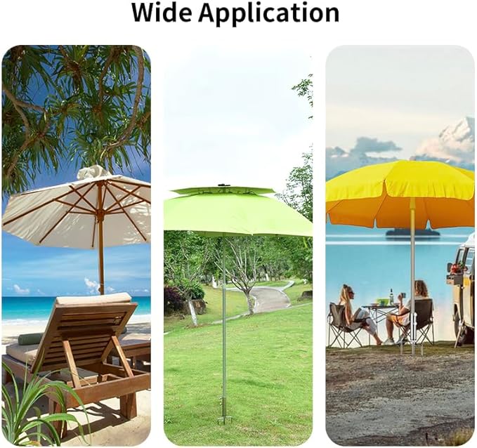 Portable Beach Umbrella Sand Anchor, Stainless Steel Lawn Umbrella Base Holder - Image 7