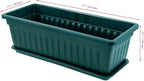 JOIKIT 6 Packs 17 x 7.5 x 5.5 Inch Plastic Window Planter Boxes - Image 2