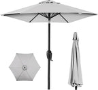 Best Choice Products 7.5ft Heavy-Duty Round Outdoor Market Table Patio Umbrella by BestChoiceProducts