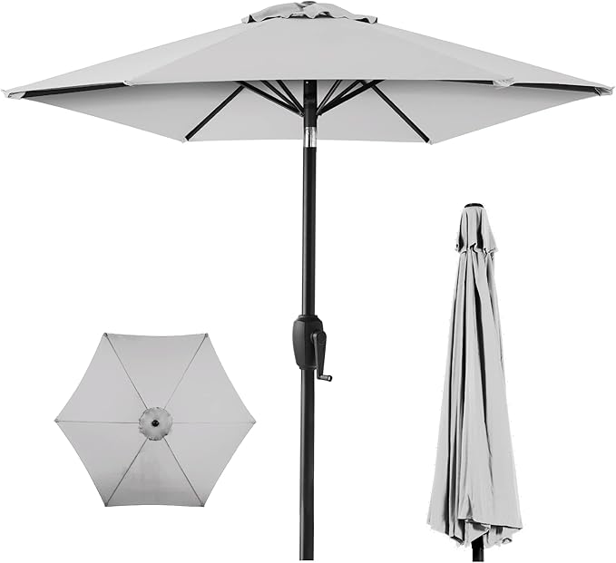 Best Choice Products 7.5ft Heavy-Duty Round Outdoor Market Table Patio Umbrella by BestChoiceProducts