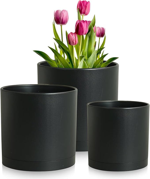 10/8/6 inch Large Deep Plant Pots by Meowell
