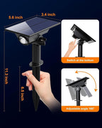 6 Pack Solar Power Spot Lights Outdoor Waterproof LED Dusk to Dawn Landscape - Image 8