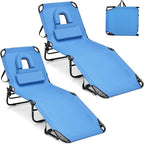 GYMAX Tanning Chair, 350lbs Beach Lounge Chair by GYMAX