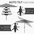 Tempera Patio Market Outdoor Table Umbrella - Image 2