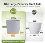 QCQHDU 10 inch Plant Pot, 2 Pack Planters - Image 2