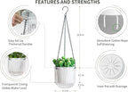 Josteve 5.2 Inch 2 Pcs Self Watering Hanging Planter Indoor Plant Pots Drainage - Image 5