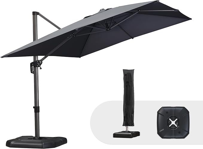PURPLE LEAF 9'×11.5' Cantilever Patio Umbrella by PURPLELEAF