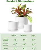 EFISPSS Plant Pots, 4+5+6 Inch Pots - Image 3