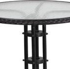 Flash Furniture Lila 28'' Round Glass Metal Table - Image 5