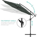 Best Choice Products 10ft Offset Cantilever Hanging Market Patio Umbrella - Image 4