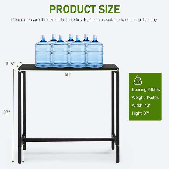 Outvita Outdoor Bar Table, Bistro Rectangle - Image 3