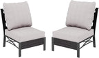 MFSTUDIO Patio Furniture Set, 2 Seat Outdoor Sectional Sofa Conversation Set by MFSTUDIO
