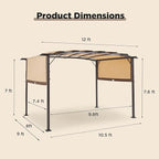 AECOJOY Pergola 9' x 12' Outdoor Pergolas, Pergolas and Gazebo Clearance - Image 4