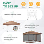 C0BIZI Gazebo 10x15 Pop up Canopy, Gazebos on Clearance-Canopy Tent - Image 8