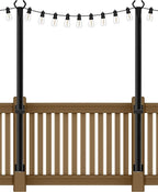 AILBTON 2 Pack 5Ft String Light Poles, Light Poles by AILBTON