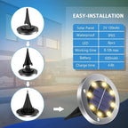 Solar Lights Outdoor Waterproof, 12 Pack Solar Ground Lights - Image 2