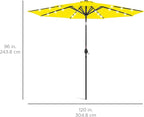 Best Choice Products 10ft Solar Polyester LED Lighted Patio Umbrella w/Tilt - Image 7