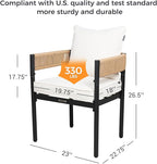 Grand patio Outdoor Dining Set, 7-Piece Patio Table and Chairs Set, Metal Woven - Image 5