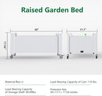 Raised Garden Bed with Wheels, 14 Gallon Self-Watering Raised Planter Box with - Image 3