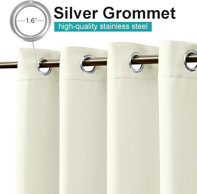 NICETOWN Fade Resistant Outdoor Patio Curtains Waterproof 2 Panels, Xenon Arc - Image 7