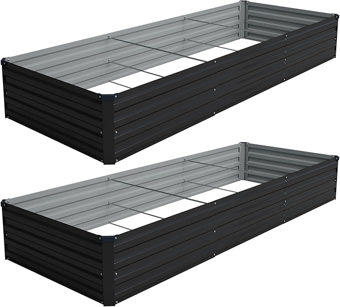 Vengarus 10x3x1FT Galvanized Raised Garden Bed Kit, Outdoor Metal Planter Box by Vengarus