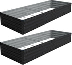 Vengarus 10x3x1FT Galvanized Raised Garden Bed Kit, Outdoor Metal Planter Box by Vengarus