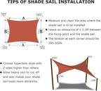 KANAGAWA 6'X8' Rust Red Custom Size Sun Shade Sail Rectangle UV Block Canopy - Image 6