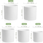 7/6.5/6/5/4 inch Flower Pots, 5 Pack Cylinder Plant Pots - Image 2