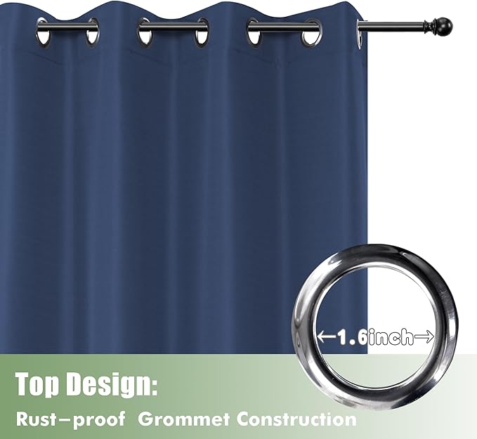 HolidayIdeas Outdoor Curtains for Patio Waterproof, 6 Panels - Image 4