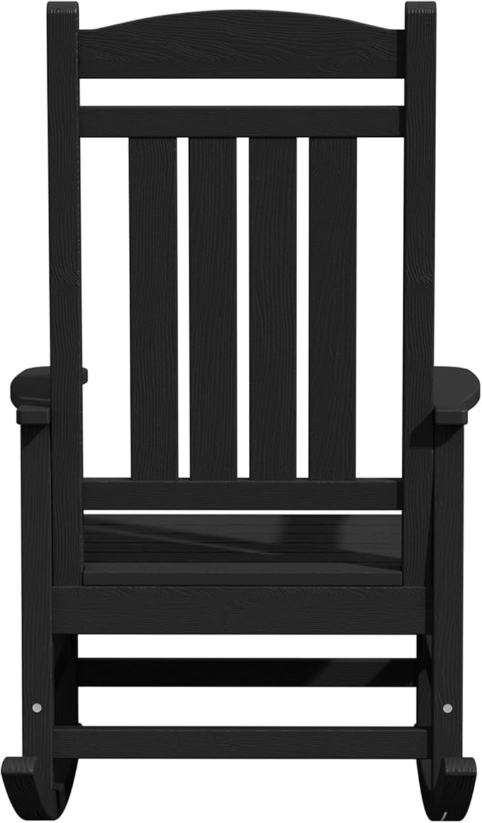 KINGYES Outdoor Rocking Chair Set of 4, High Density Polyethylene Patio Rocking - Image 12