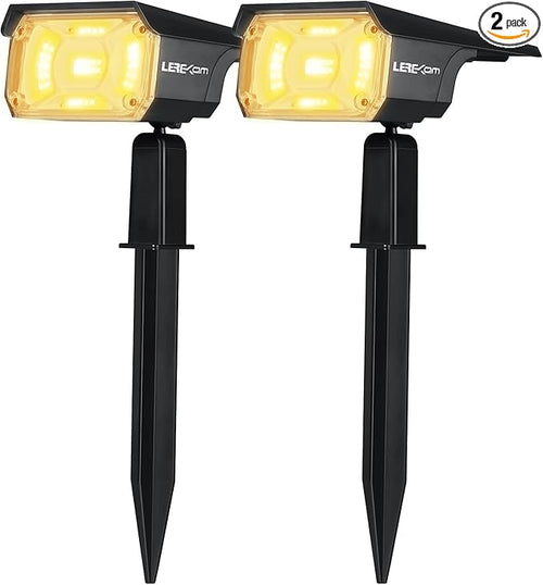 40 LEDs Spotlights, IP65 Waterproof Solar Powered Landscape Spotlights 2-in-1 by LEREKAM