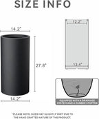 Kante 27.8 Inch Tall Cylindrical Planter, Large Round Plant Pots - Image 2