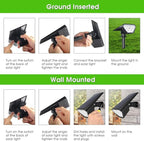 Biling Solar Spot Lights Outdoor, 2-in-1 Solar Landscape Lights 12 LED Bulbs - Image 8