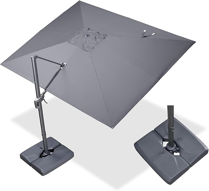 PURPLE LEAF 9' X 11.5' Rectangle Cantilever Umbrella by Unknown