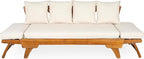 Christopher Knight Home Gary Patio Convertible Couch, Wooden Outdoor Daybed - Image 7