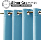 NICETOWN 2 Panels Weighted Outdoor Curtains 84 inch Long, Stainless Grommet Top - Image 2