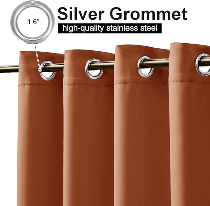 NICETOWN Outdoor Curtains for Patio Waterproof 2 Panels, Thermal Insulated - Image 2