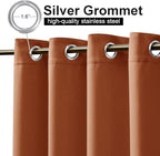 NICETOWN Outdoor Curtain for Patio Waterproof, Rustproof Grommet Thermal - Image 2
