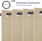 PureFit Outdoor Curtains for Patio Waterproof Weatherproof, UV Resistant - Image 4