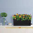 Self Watering Pots for Indoor Plants 17 Inches Window Boxes Planters - Image 8