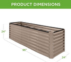 Best Choice Products 8x2x2ft Raised Outdoor Metal Garden Bed, Deep Root Box - Image 3