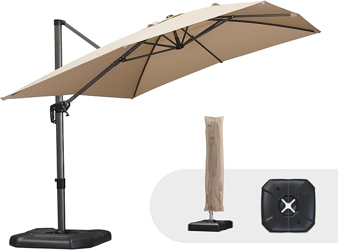 PURPLE LEAF 9'×11.5' Cantilever Patio Umbrella by PURPLELEAF