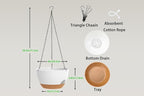 Hanging Planters 3-Pack, 8 Inch Self-Watering Hanging Pots - Image 2