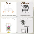 LASZOLA 3 Tier White Metal Plant Stand - Image 4